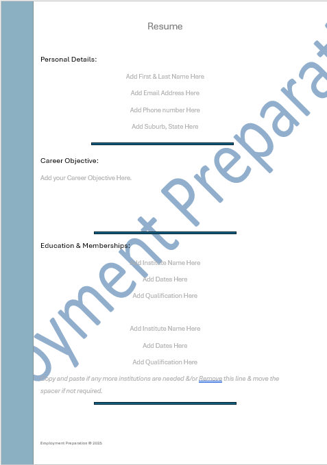 Professional Cover Letter & Resume